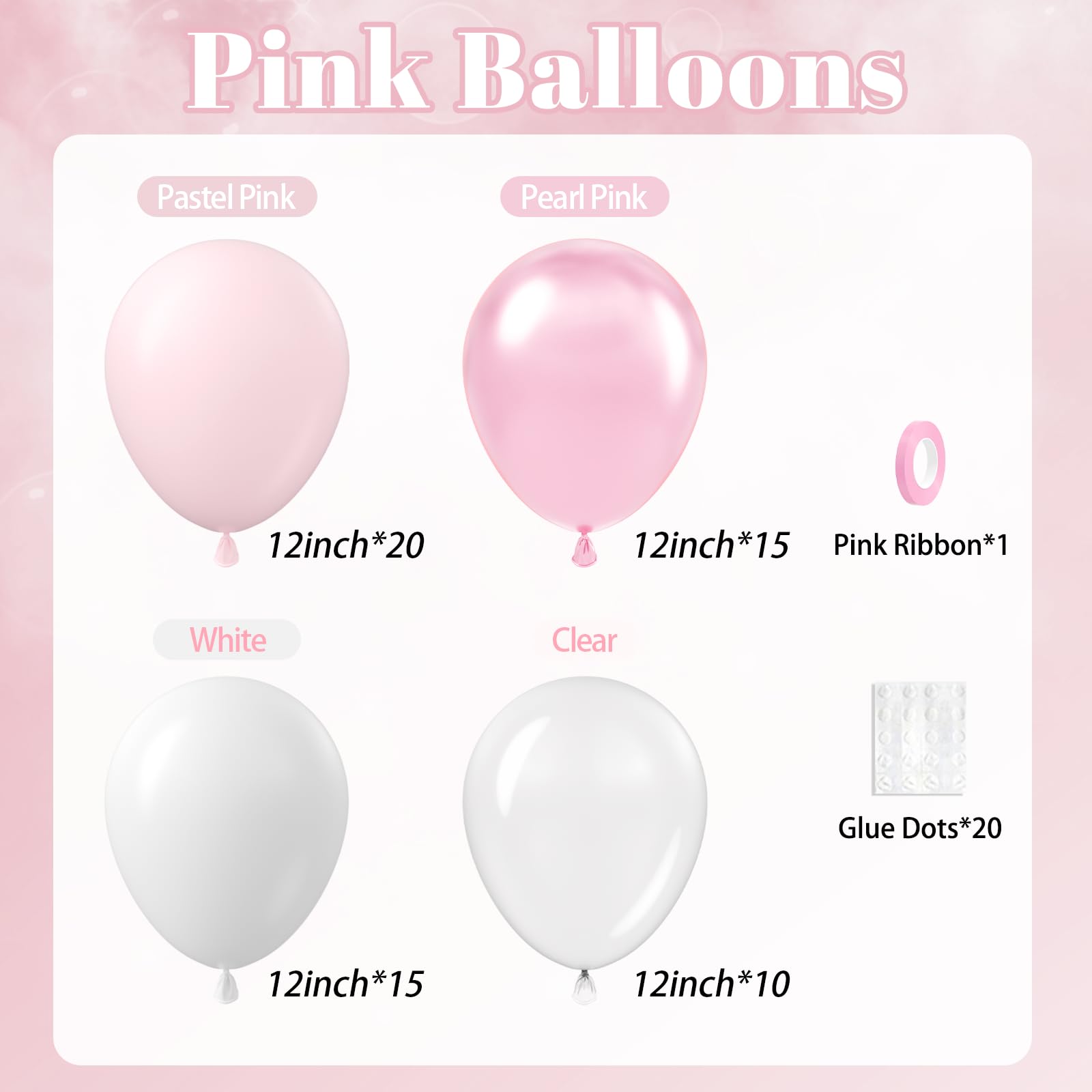 BAUANOOOY pearl pink balloons add a soft shimmer for bridal or baby showers