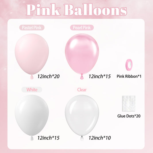 BAUANOOOY pearl pink balloons add a soft shimmer for bridal or baby showers