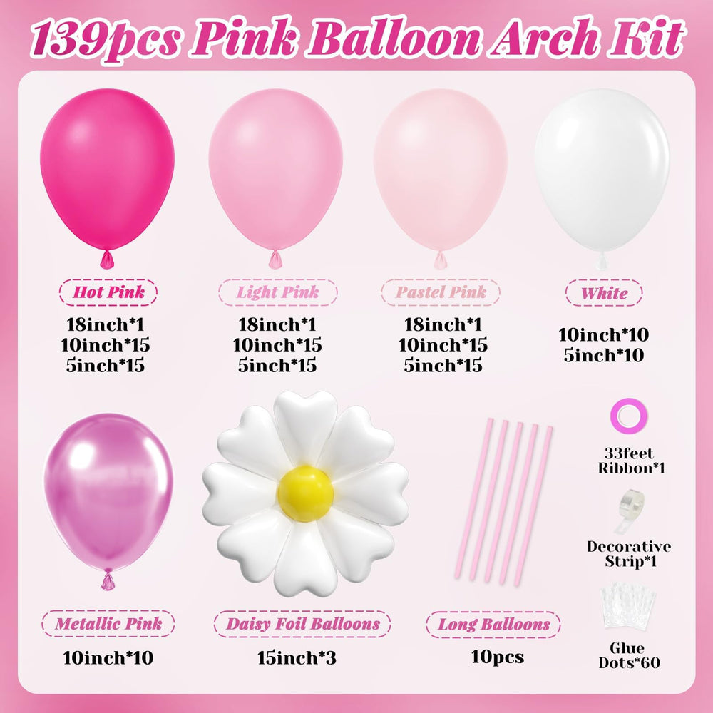 BAUANOOY 15-inch flower foil balloons add a chic focal accent for the arch