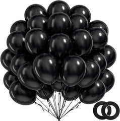 BAUANOOY black 12-inch balloons ready for quick, stylish party decor.