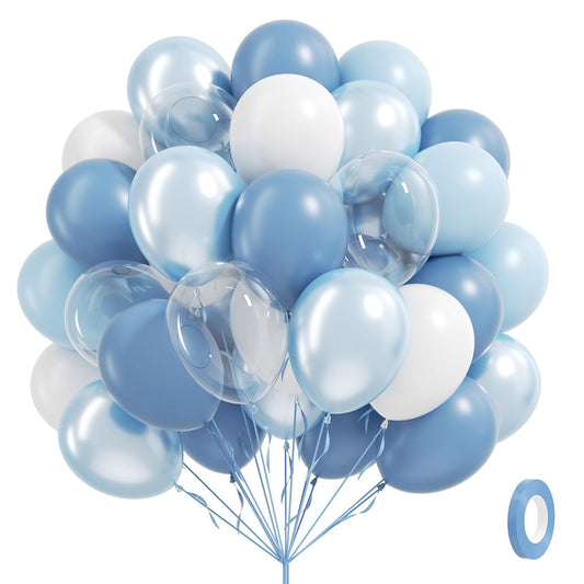 BAUANOOY dusty blue balloons 12-inch pack for elegant wedding and baby shower decor