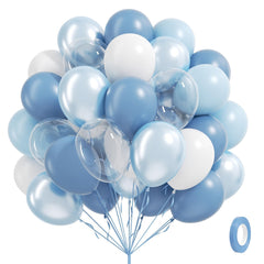 BAUANOOY dusty blue balloons 12-inch pack for elegant wedding and baby shower decor