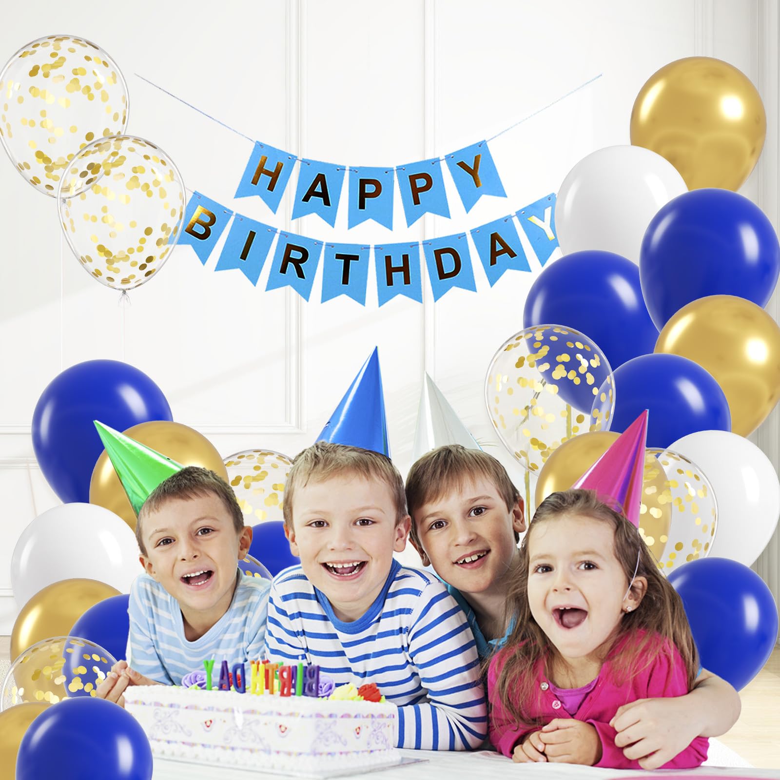 BAUANOOY gold confetti balloon creates joyful focal points