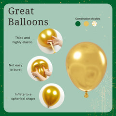 BAUANOOY gold confetti balloons for festive party sparkle