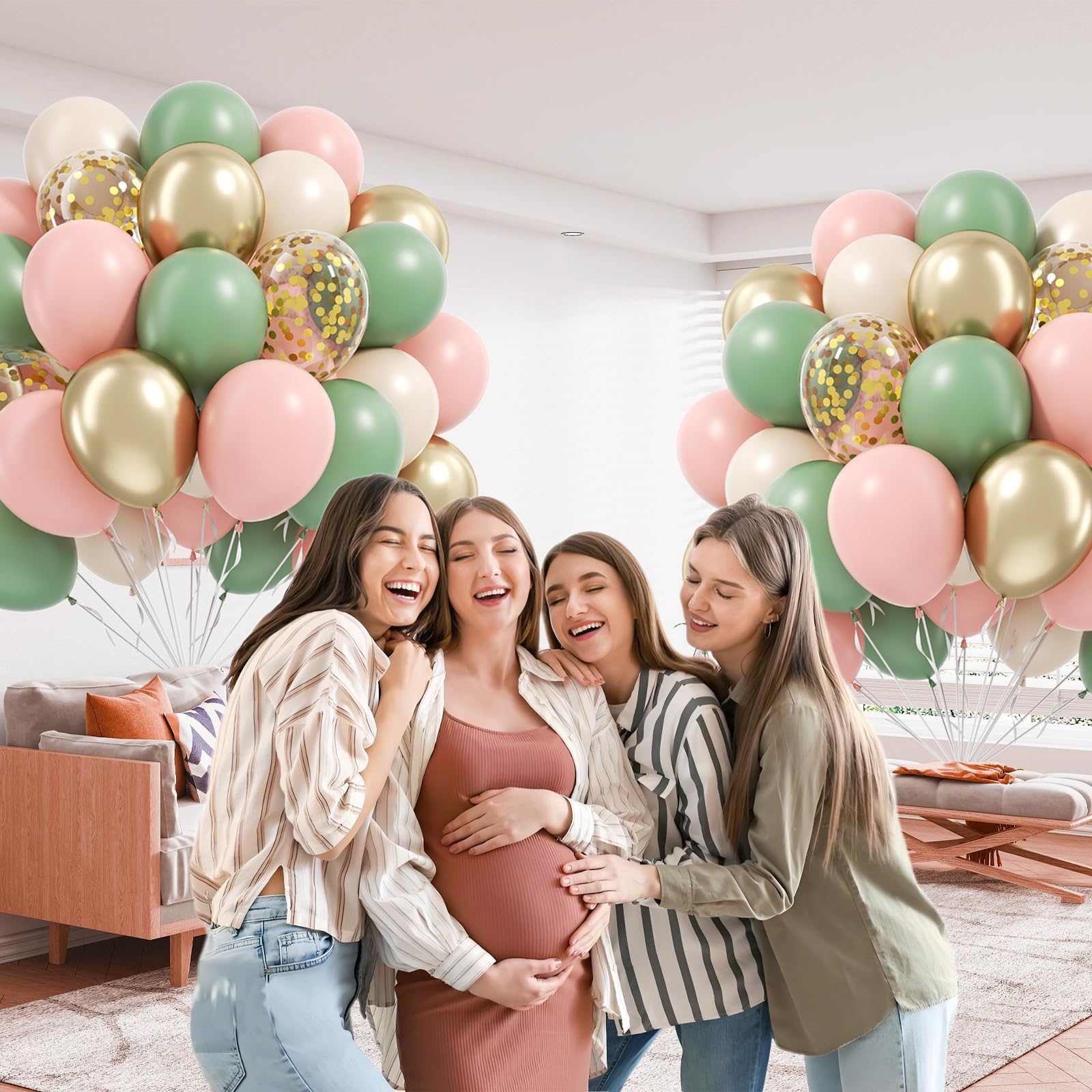 BAUANOOY gold confetti 12inch balloons sparkle when inflated for festive moments