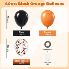 bauanooy black 12inch balloons for Halloween, dramatic contrast and durable latex