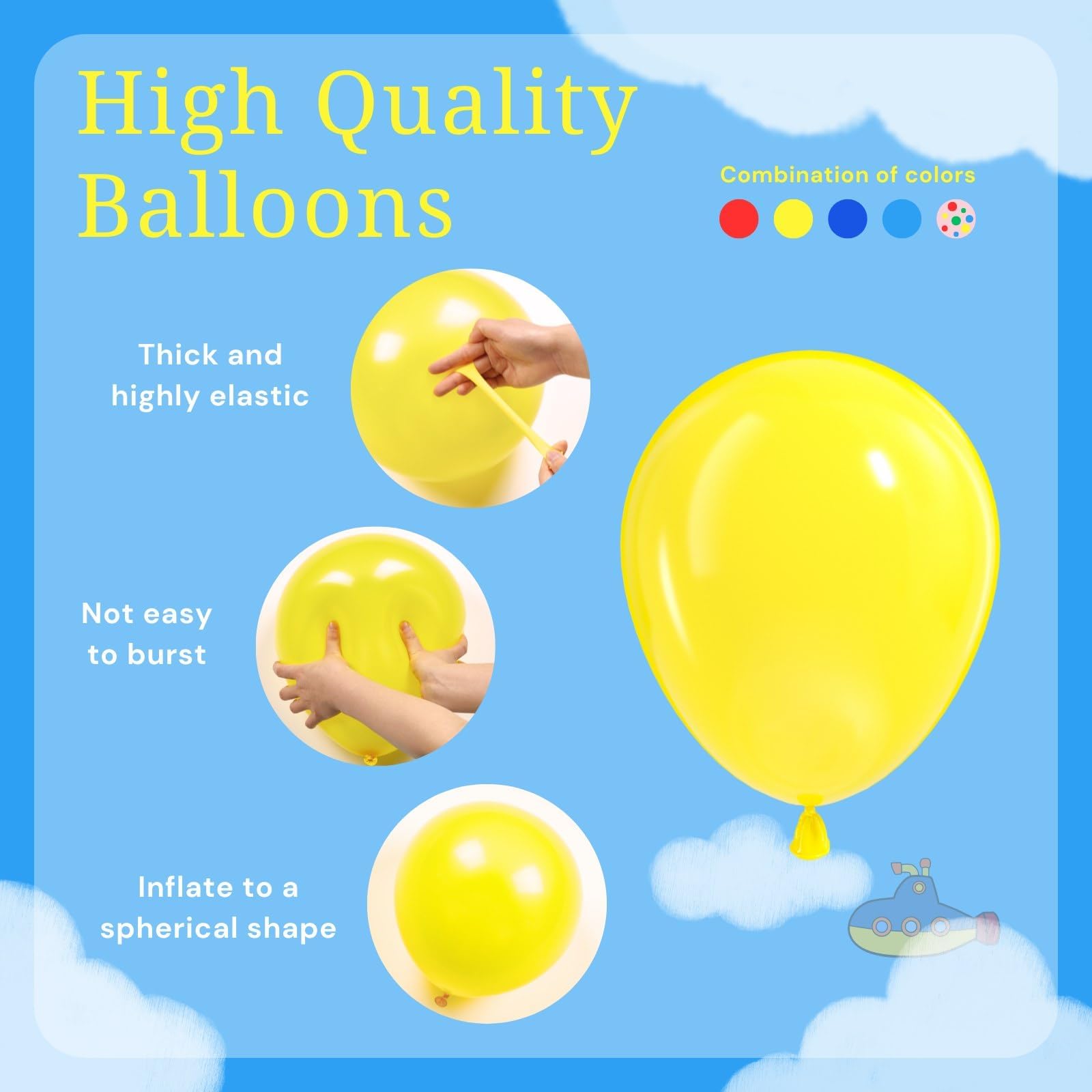 BAUANOOY light blue balloon complements soft carnival color palettes.