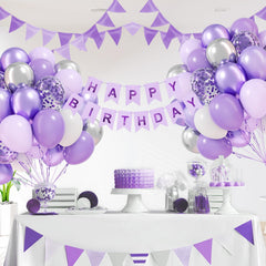 BAUANOOY metallic silver balloons add chic shimmer to decor.