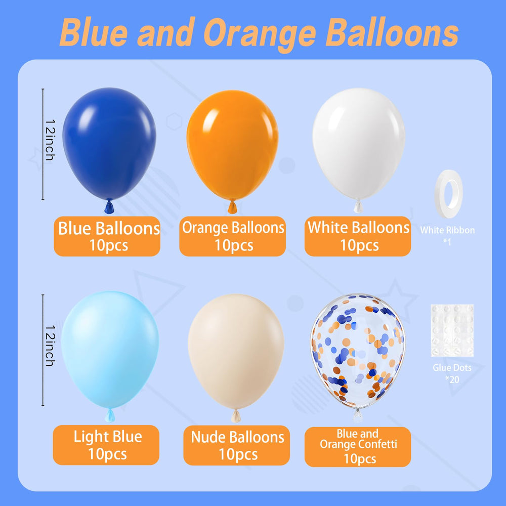 BAUANOOY orange balloons ideal for bold cake toppers and garlands.