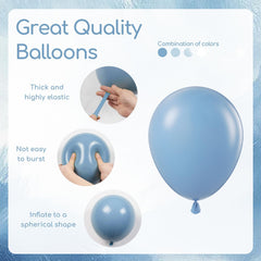 BAUANOOY pearl blue balloons 12-inch mix adds a classy touch