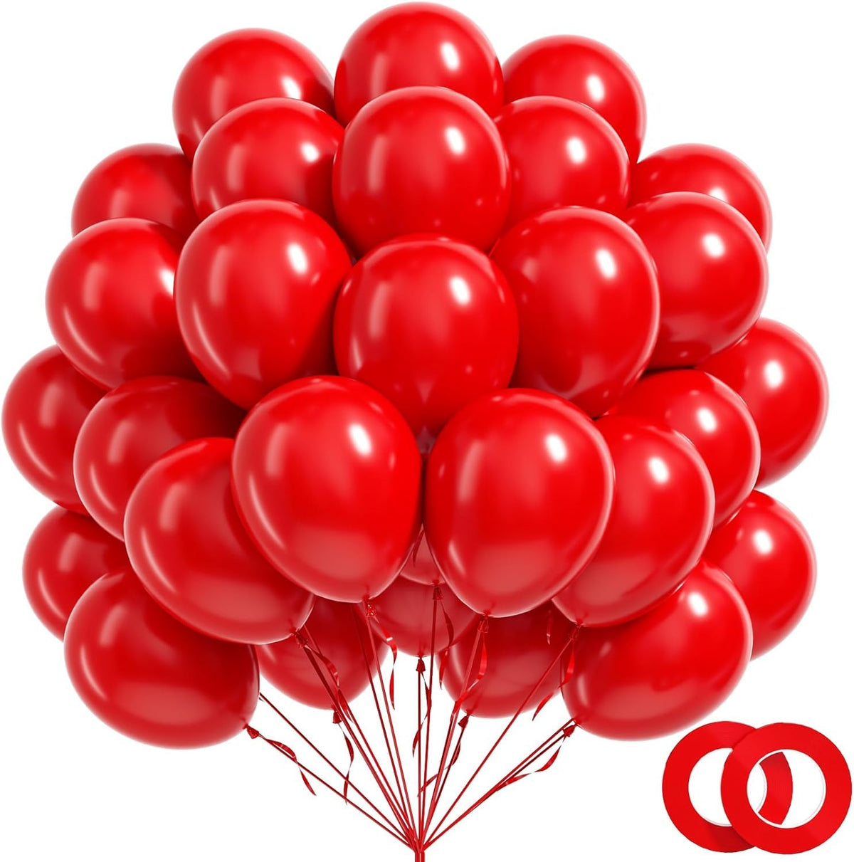 BAUANOOY red 12 inch balloons pack ideal for birthday party decor