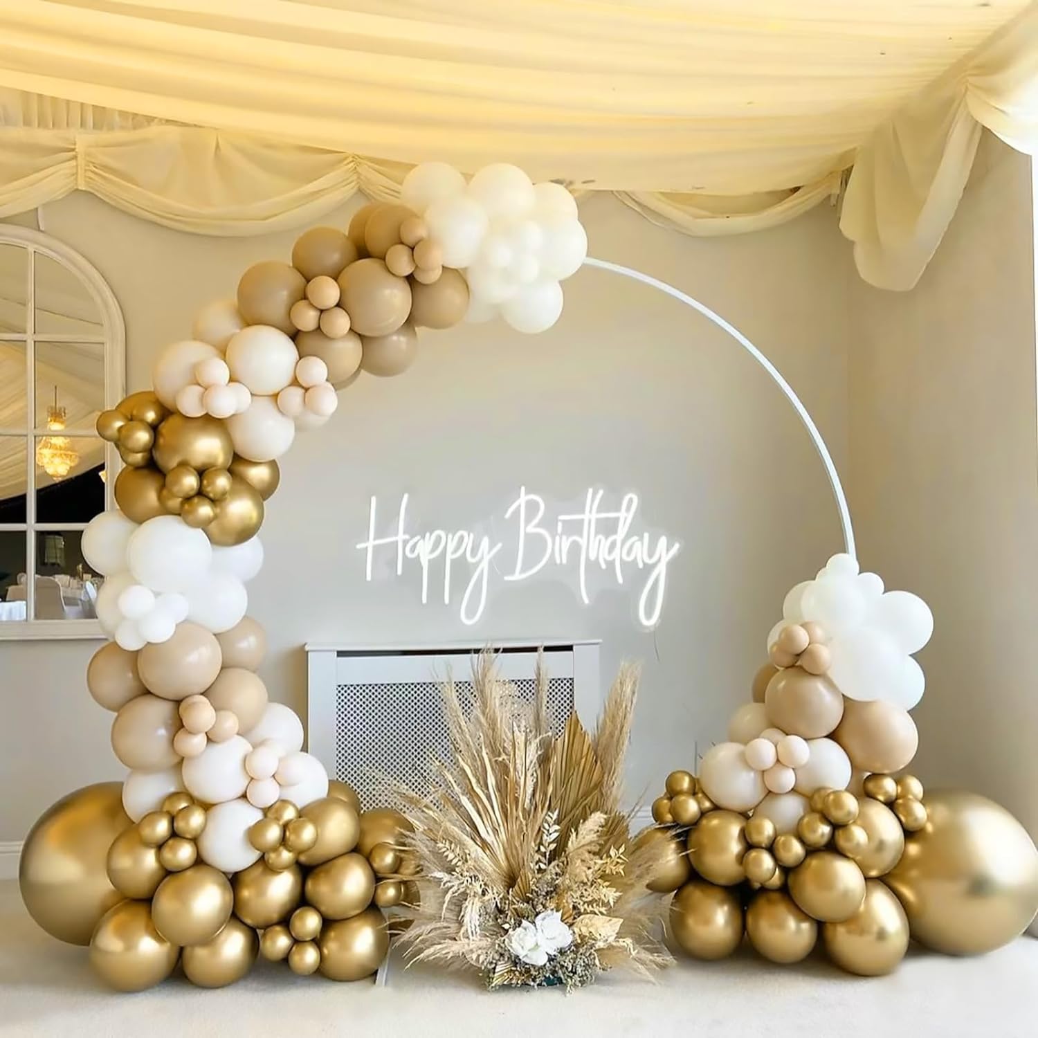 BAUANOOY wedding decor gold balloon arch kit inspires ceremonies.