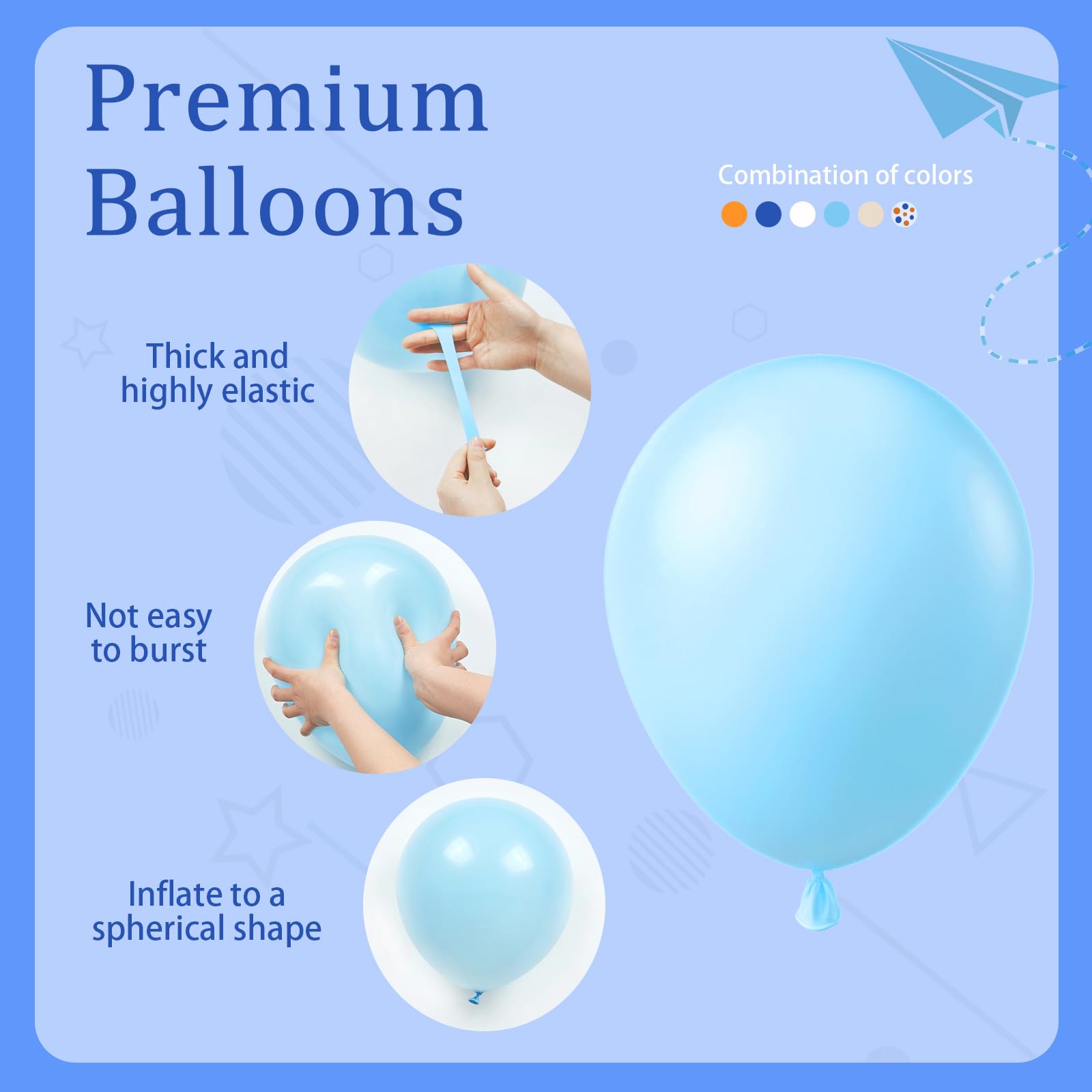 BAUANOOY white balloons clean backdrop for elegant events.