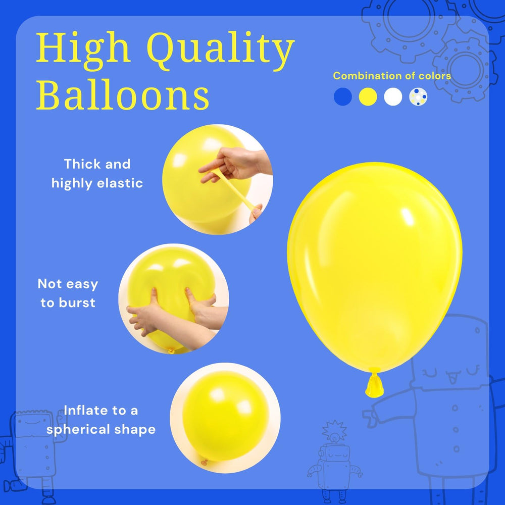 BAUANOOY yellow balloons create bright, cheerful centerpieces.