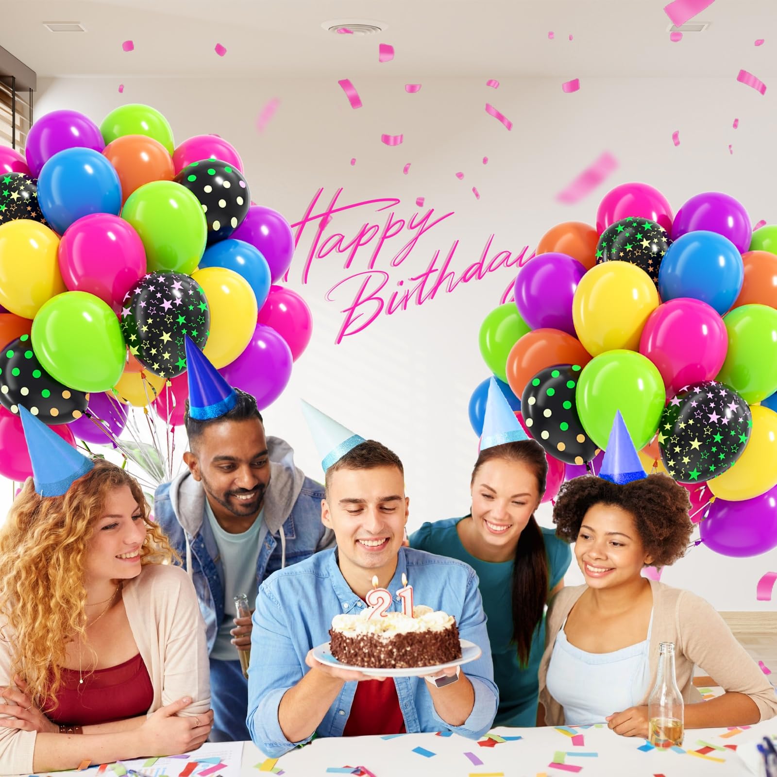BAUANOOY Neno Balloons blue 12in provides cool tones for displays