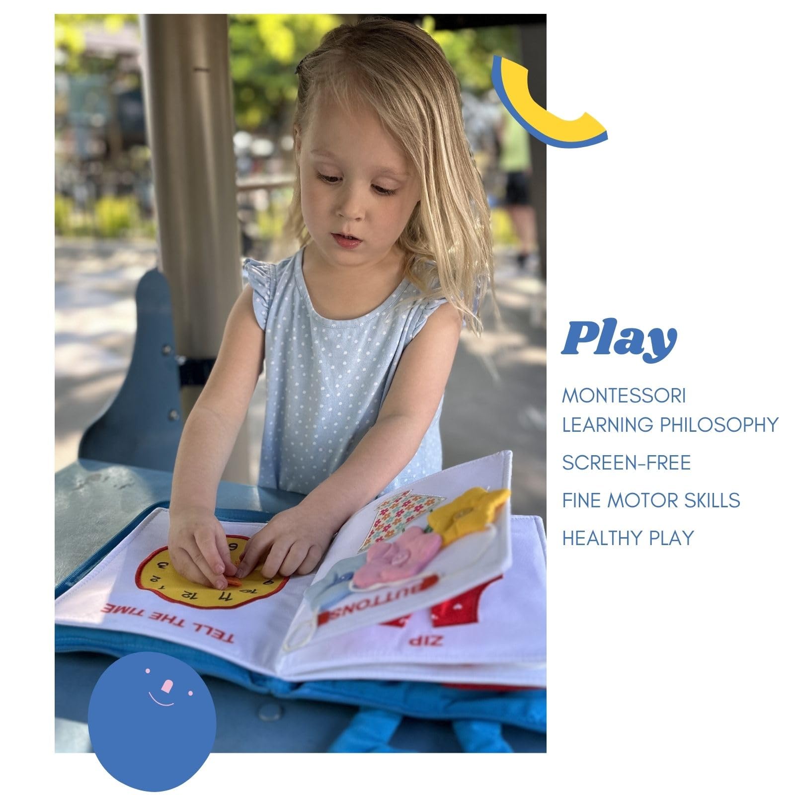 BAVY Quiet Book airplane handle makes it easy to carry during flights.