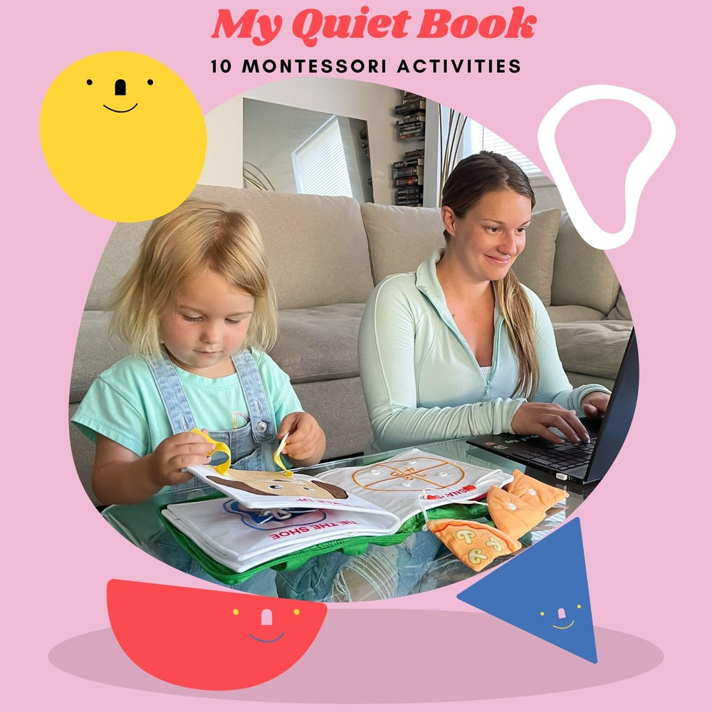 BAVY Quiet Book velcro shapes for matching practice on the go.
