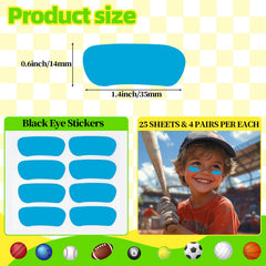 Two erasable pencils included with Bawusou eye black stickers