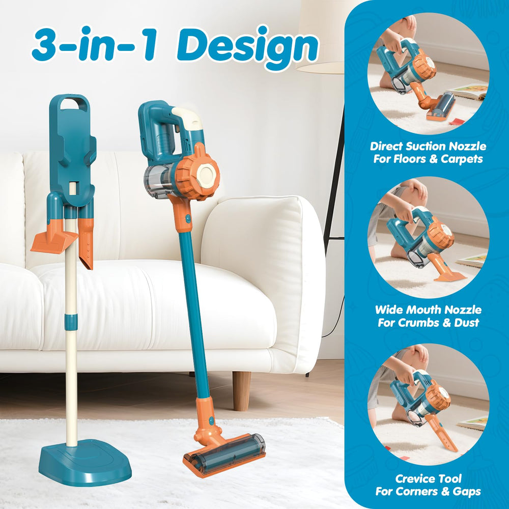 BAYMI 3-in-1 Kids Vacuum Two Modes encourage independent, hands-on play.
