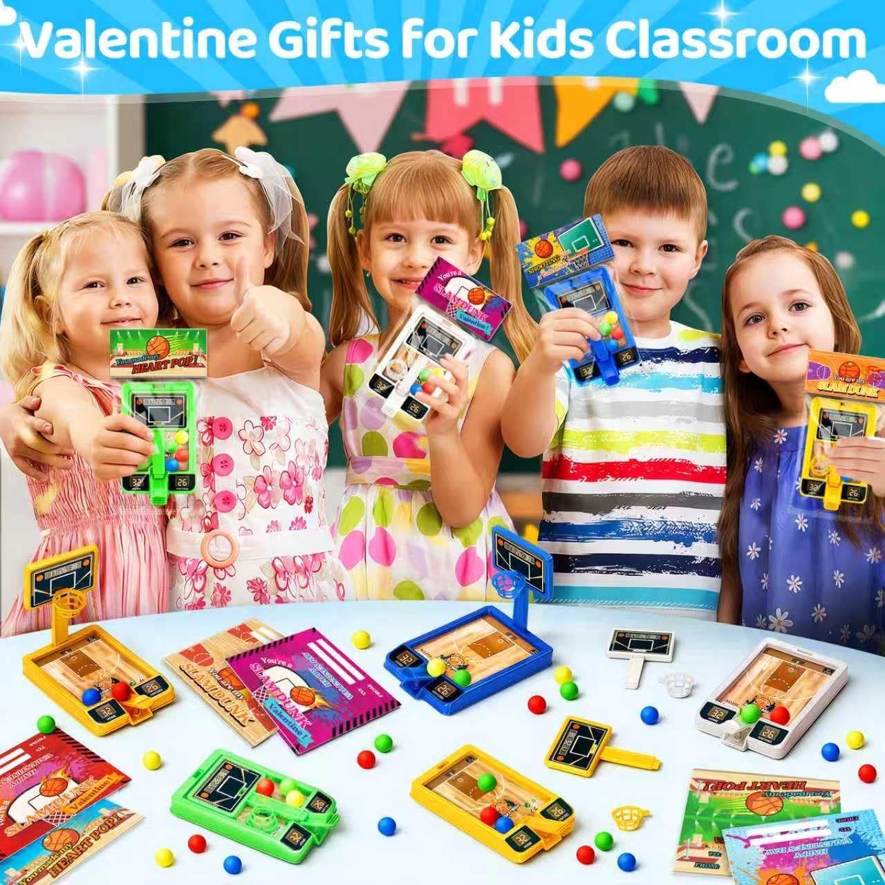 BAYSING classroom exchange prizes for Valentine's Day celebrations.