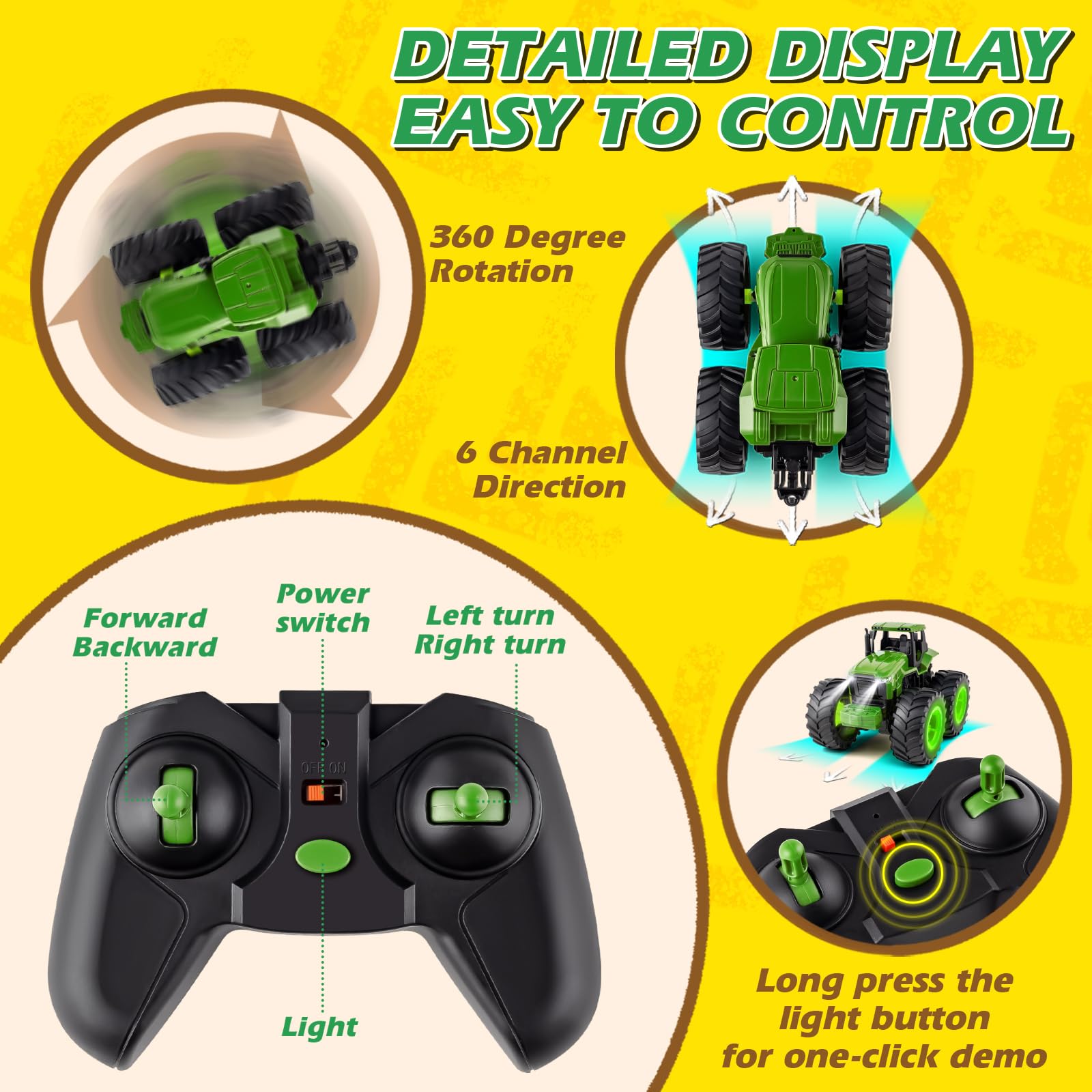 BAYSING rugged remote tractor handles rough terrain for indoor and outdoor adventures.