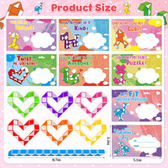 BAYSING Valentine card designs with foldable cube shapes for kids