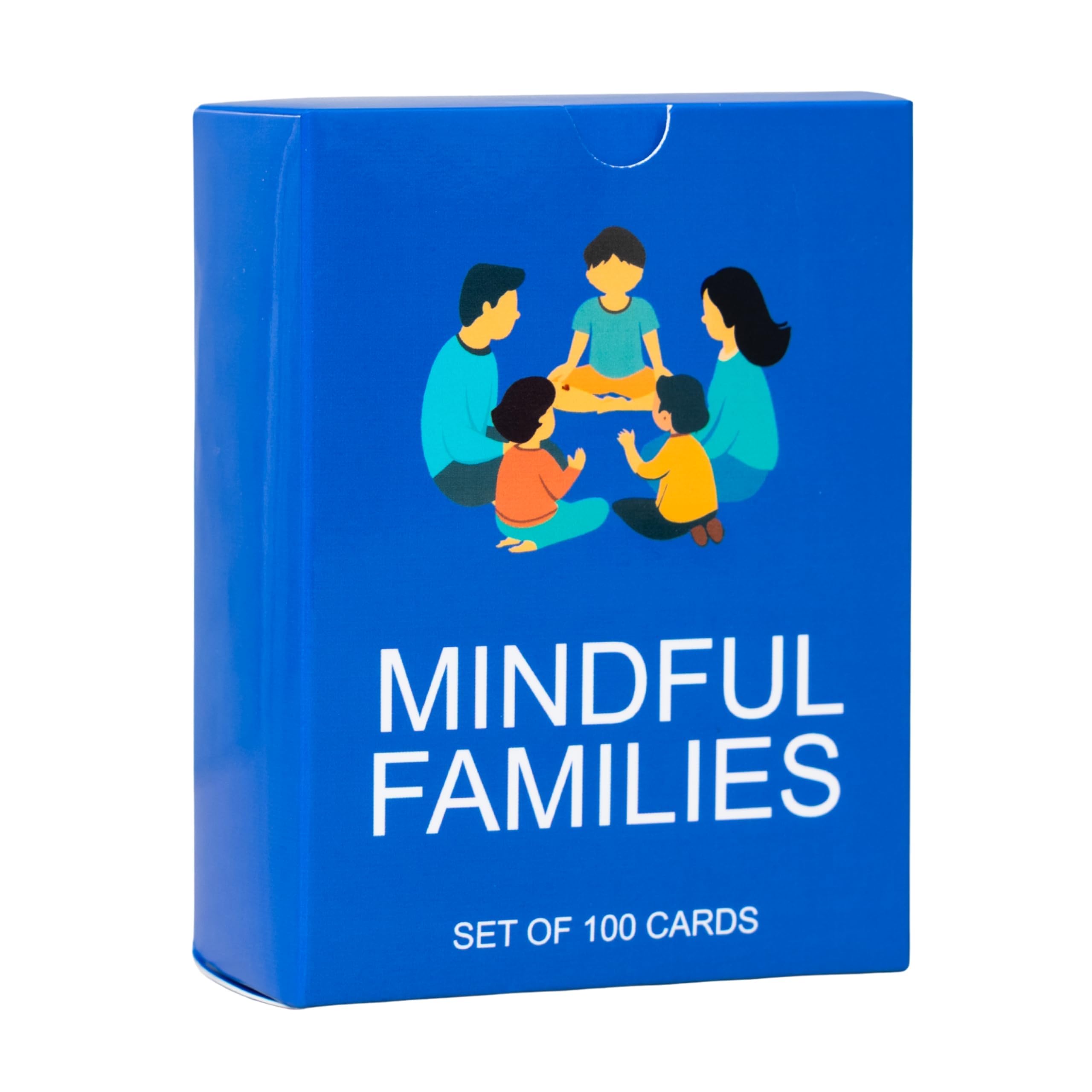 BayWel 100 Mindful Families card set cover with colorful prompts for mindfulness