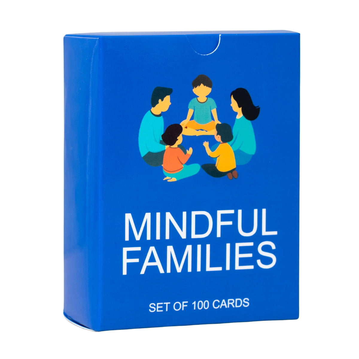 BayWel 100 Mindful Families card set cover with colorful prompts for mindfulness