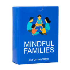 BayWel 100 Mindful Families card set cover with colorful prompts for mindfulness
