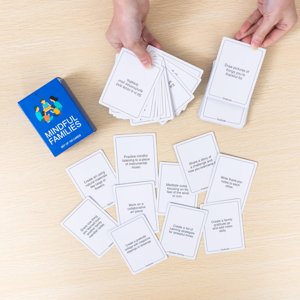 BayWel cards feature bold fonts and colorful art for small hands