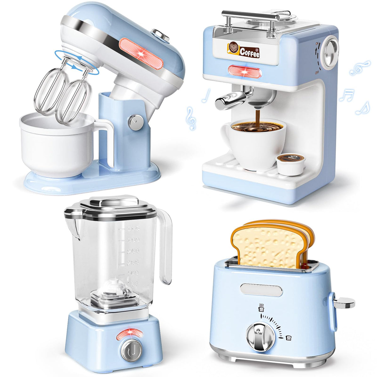 B Bascolor coffee maker with lights for imaginative play