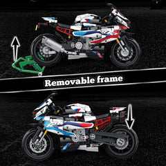 BBEUU 1000RR textured tires add realistic texture during build and display.