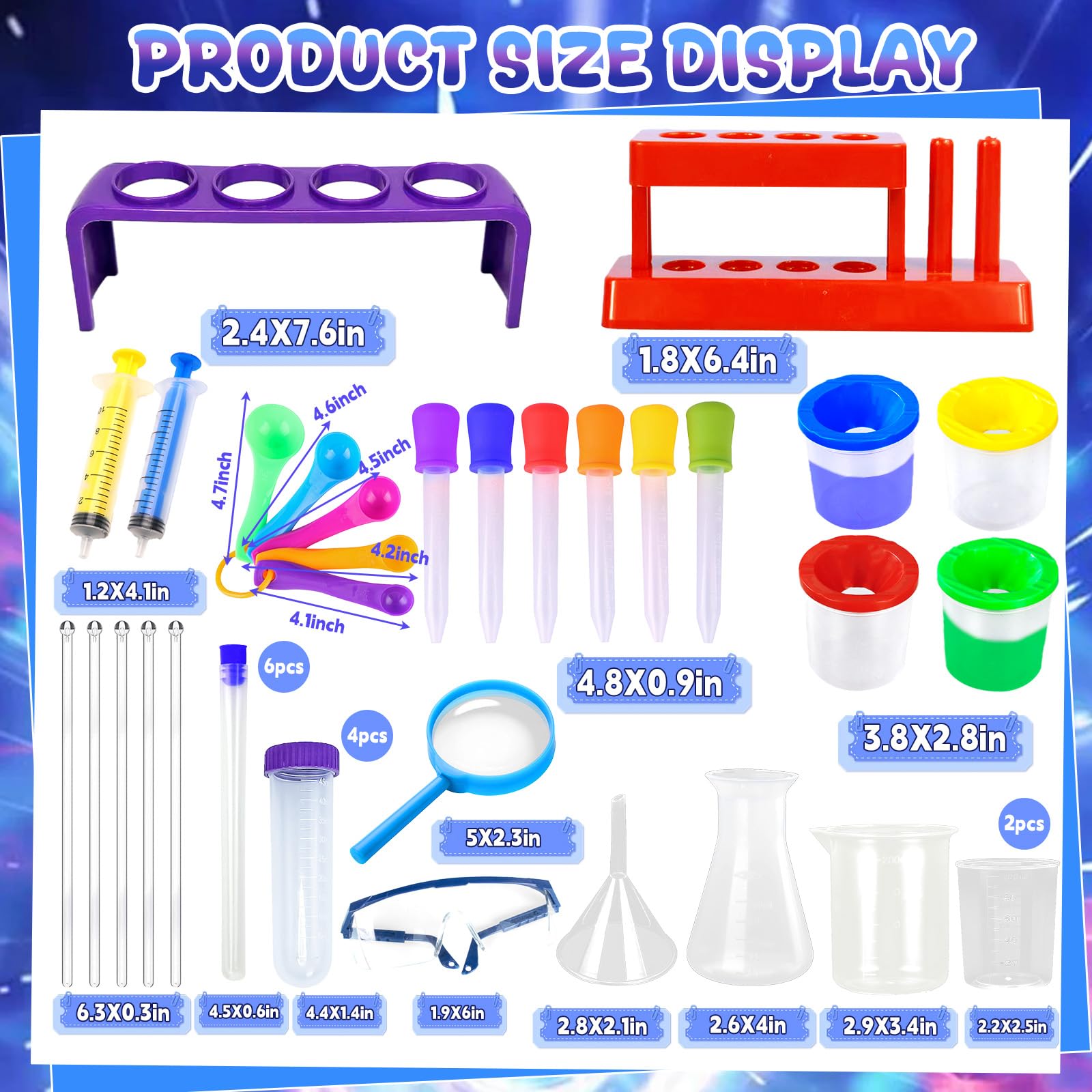 Bbiamsleep test tubes with stand for hands-on observation and learning.