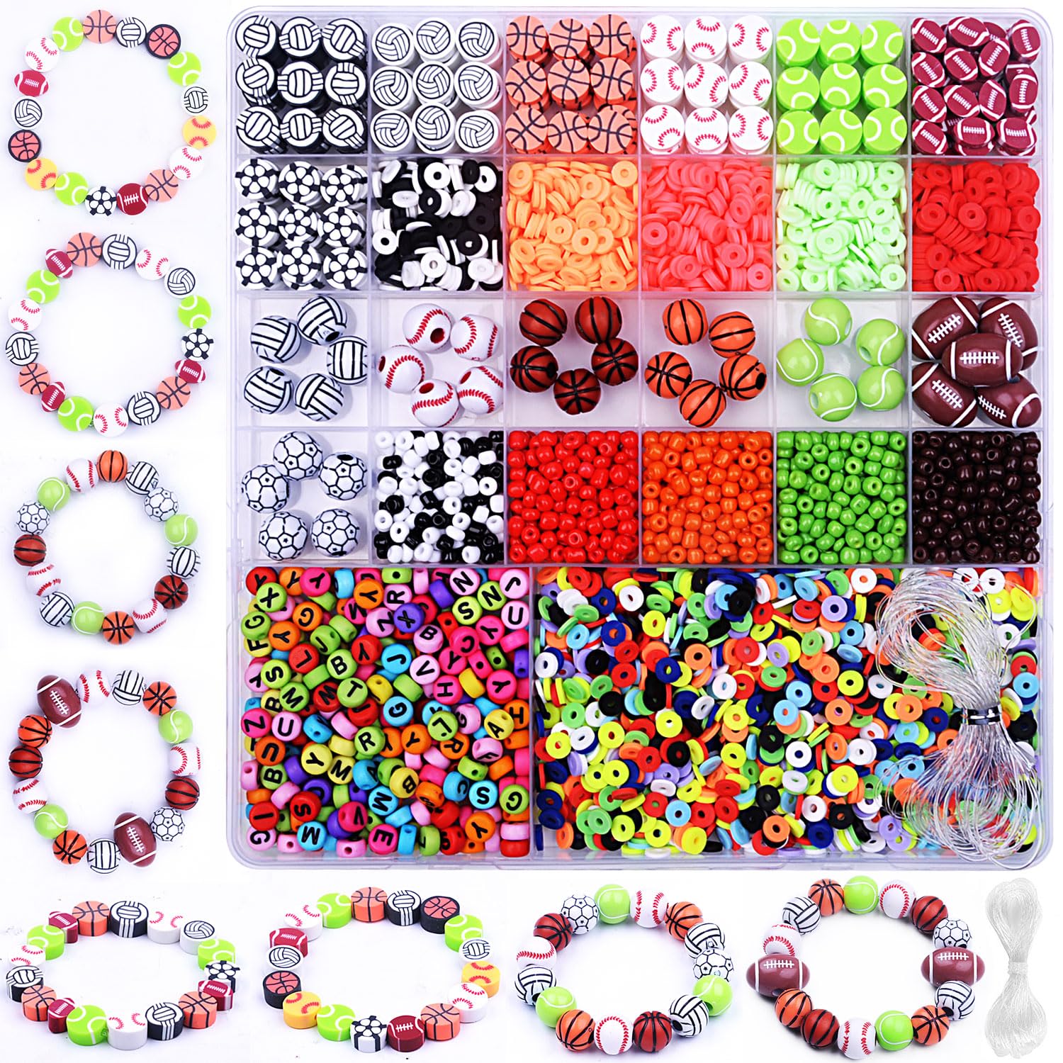 BBita 2480pcs beads kit in a storage box for creative DIY jewelry projects