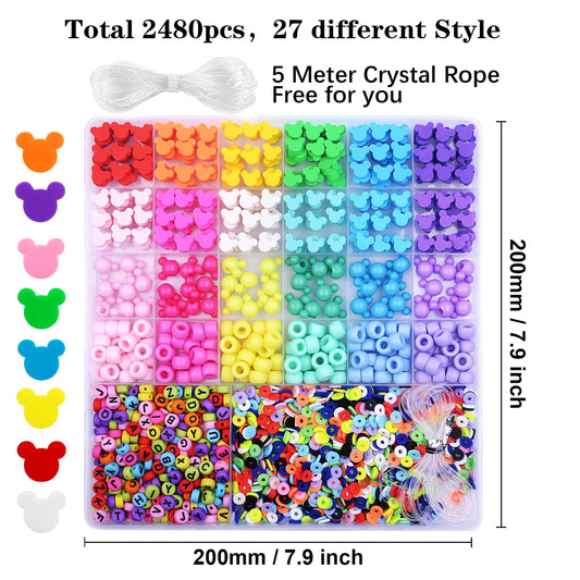 BBita colorful flat clay beads for bright DIY jewelry.