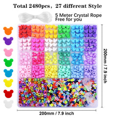 BBita colorful flat clay beads for bright DIY jewelry.