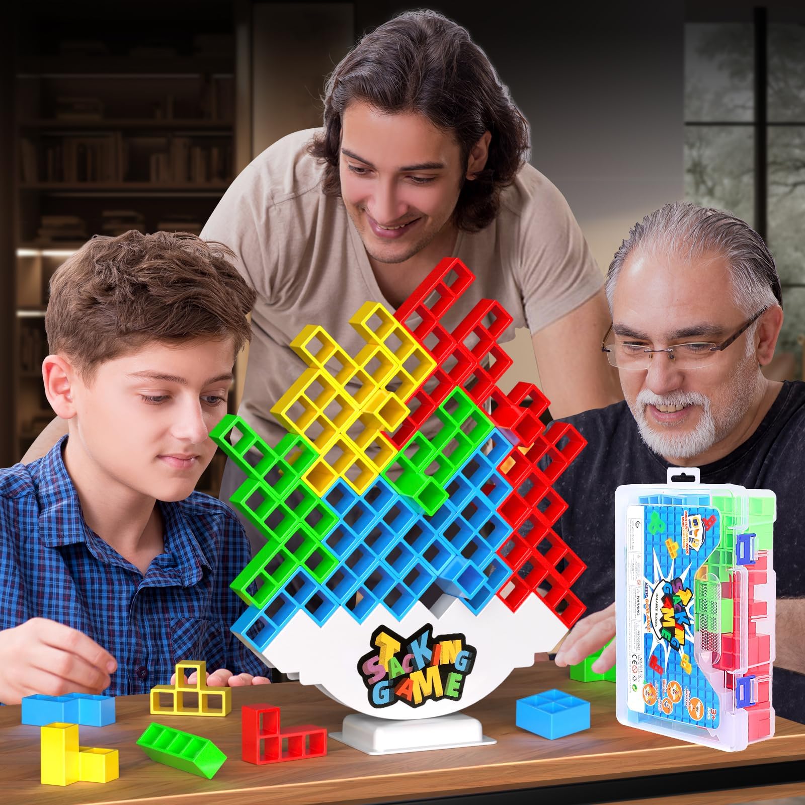 BBnote 48pcs stack blocks for collaborative play and skill development.