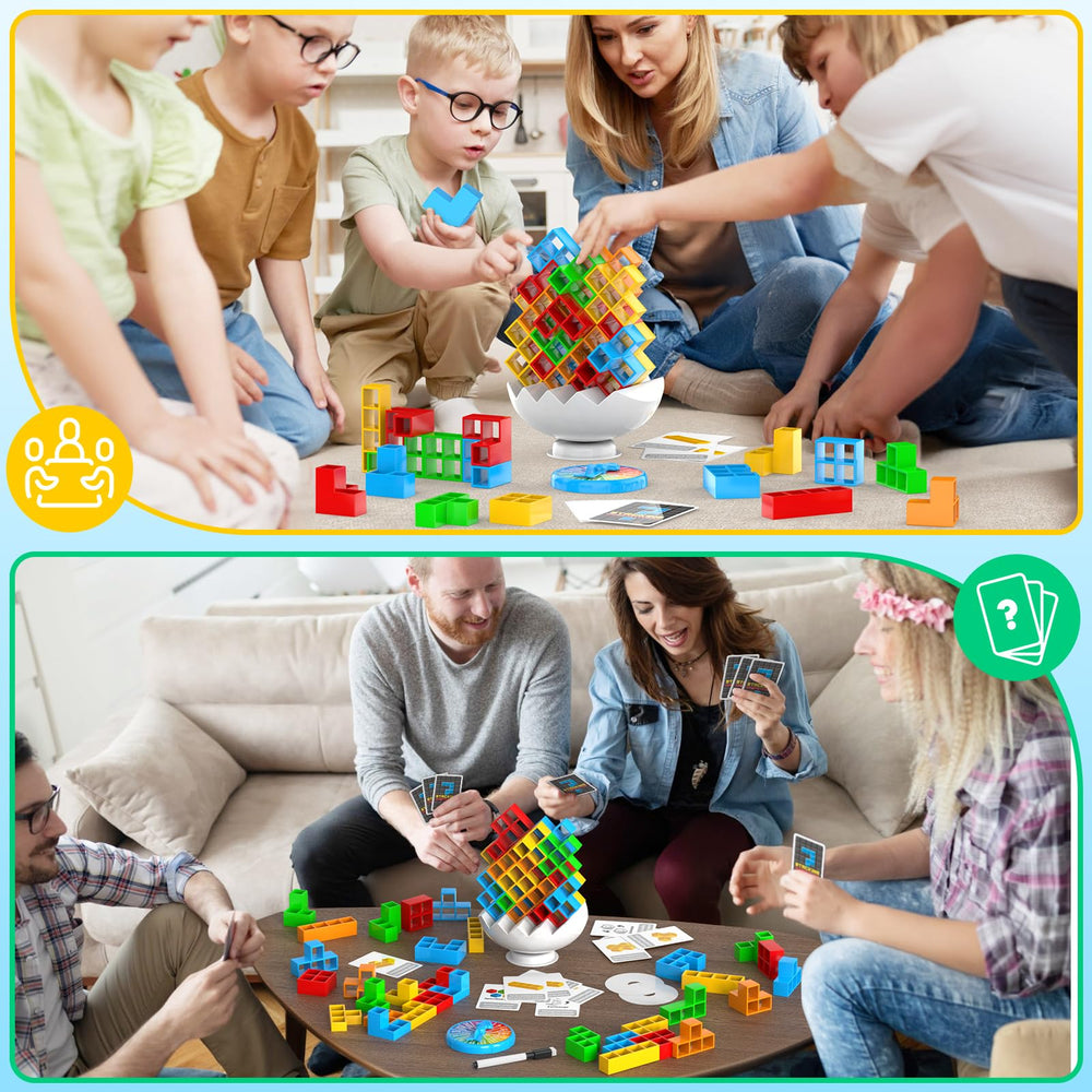 BBnote 70PCS Stack Game compact tabletop setup for easy travel