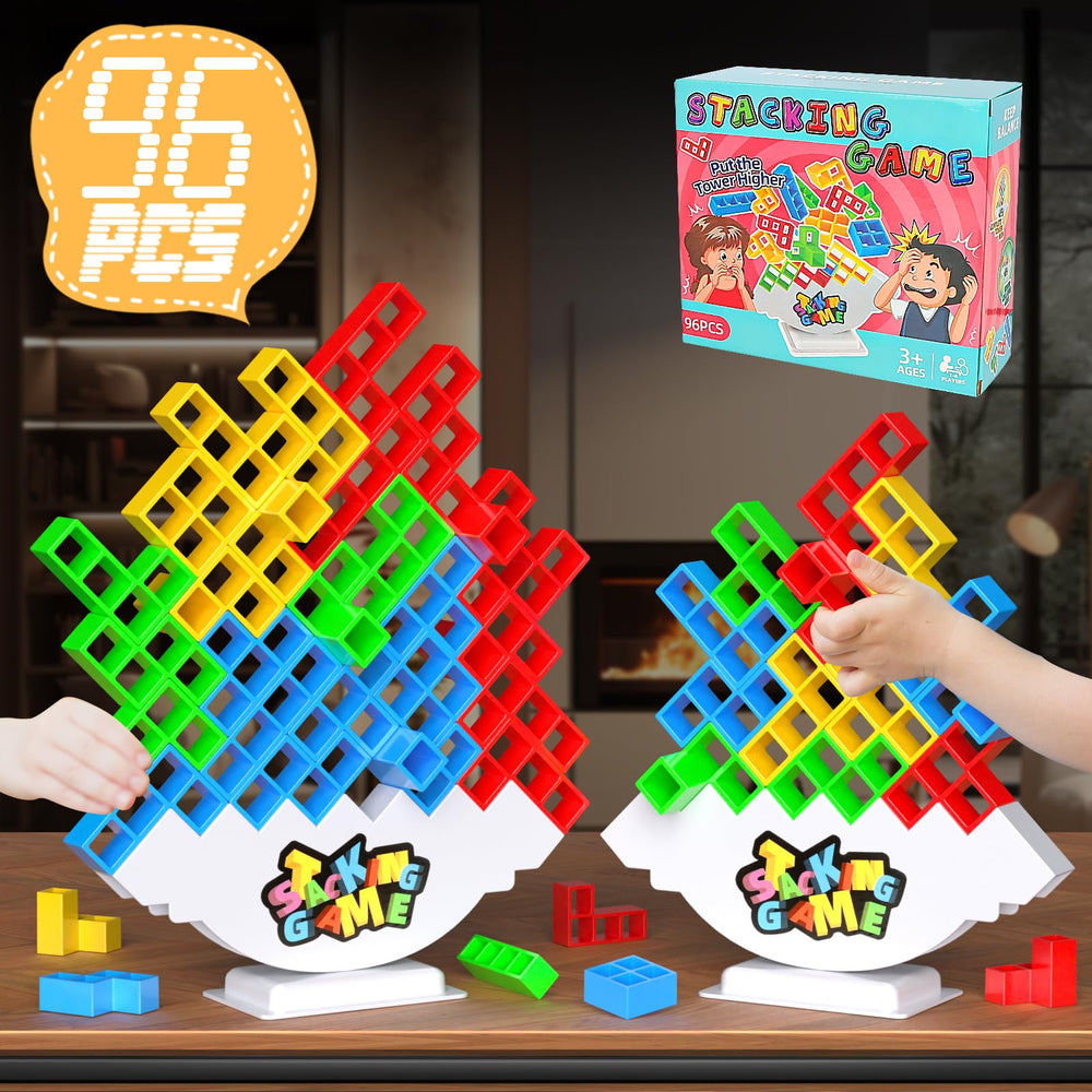 BBnote stack game setup on table for family fun and easy play.