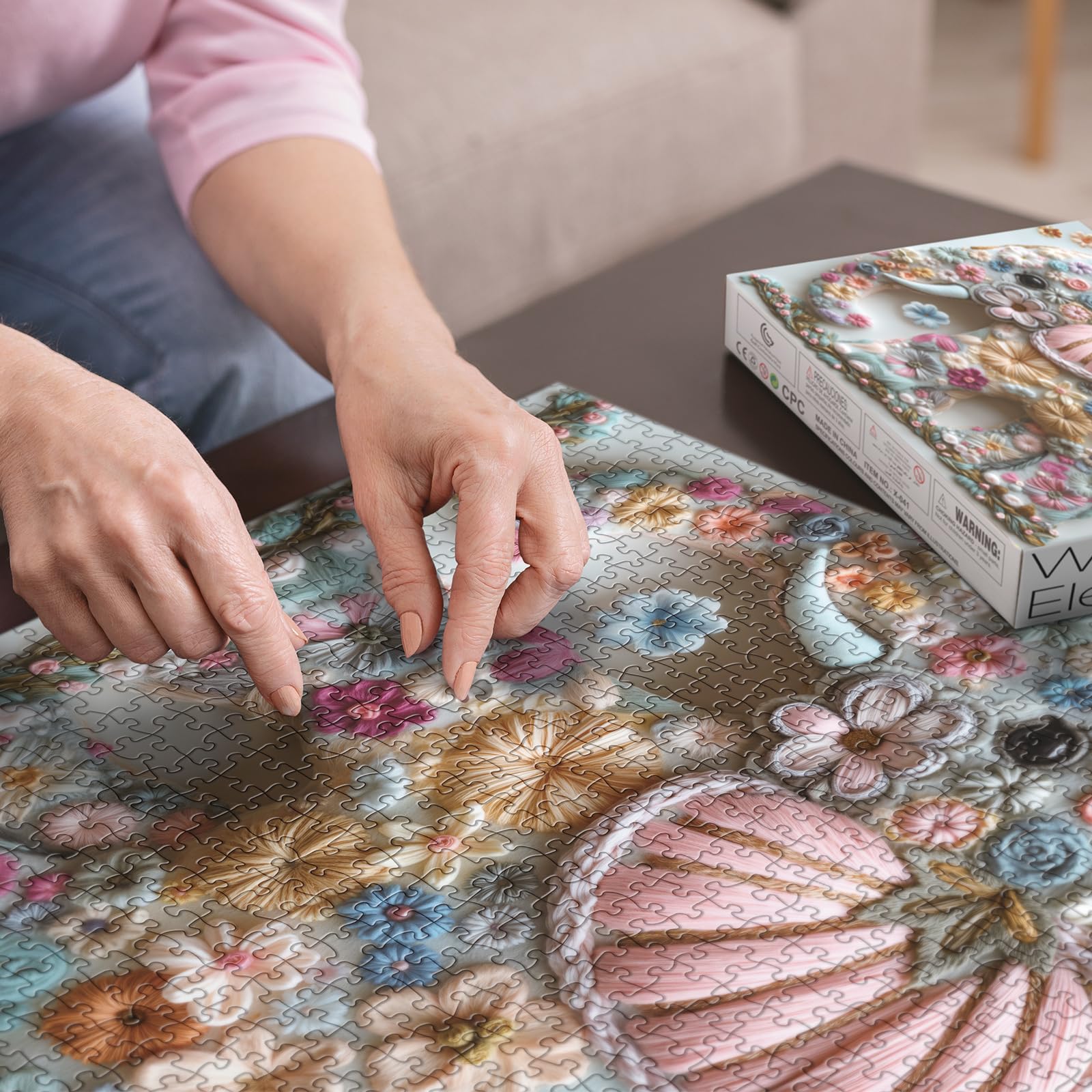 BBOLDIN 1000-piece jigsaw showing embroidery details