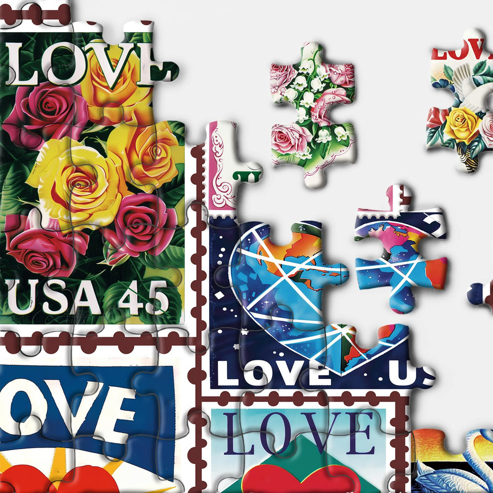 BBOLDIN 1000-piece jigsaw puzzle pieces spread for immersive, colorful crafting sessions.