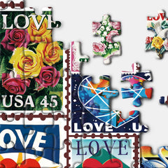 BBOLDIN 1000-piece jigsaw puzzle pieces spread for immersive, colorful crafting sessions.