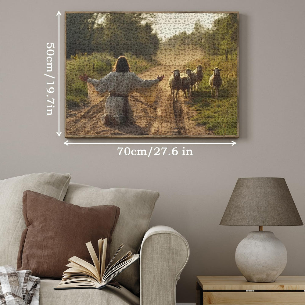 BBOLDIN 1000-piece puzzle on thick cardboard, durable for use.