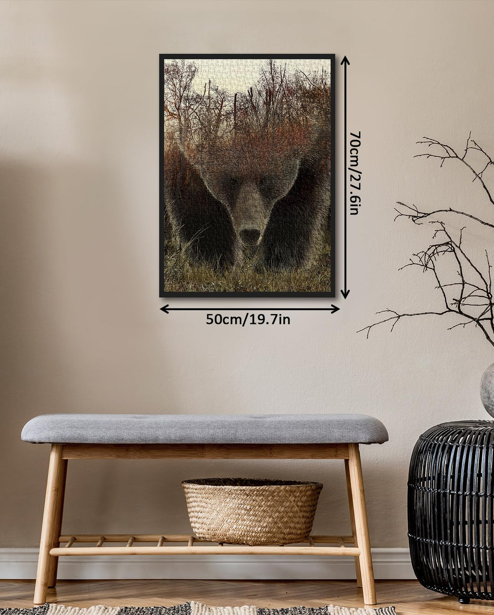 BBOLDIN Forest scene image illustrates scale and complexity for wall-ready decor
