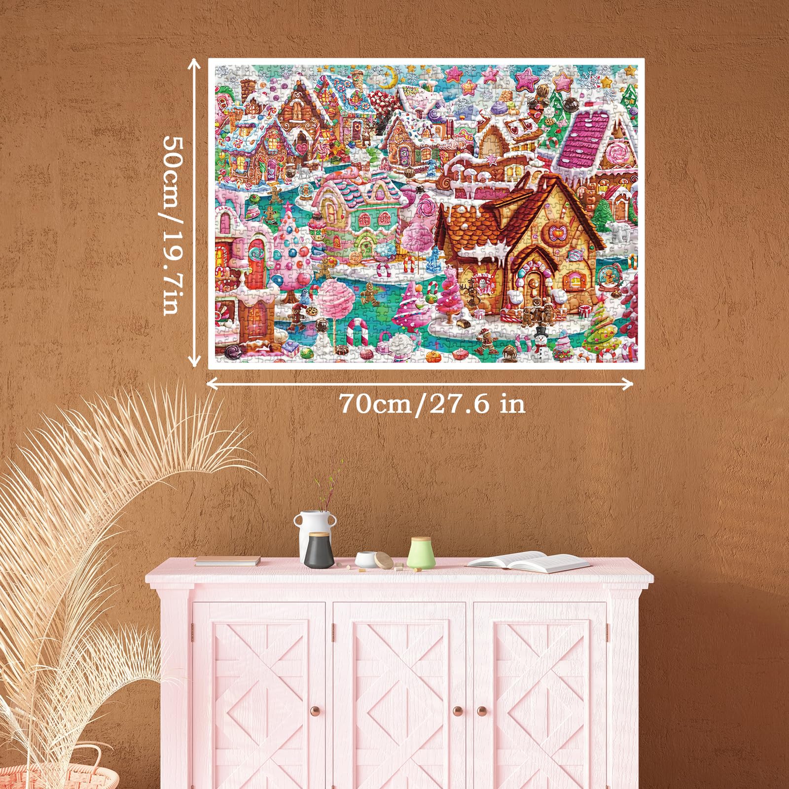 BBOLDIN candy canes and cotton candy trees decorate the puzzle design