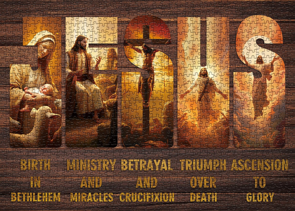 BBOLDIN Jesus Christ 1000-piece puzzle with vivid colors for meditative sessions