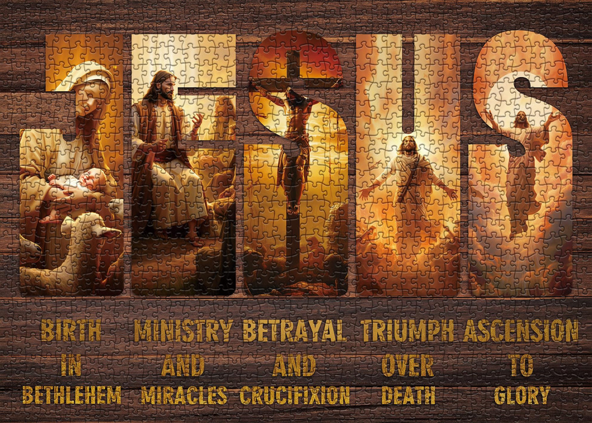 BBOLDIN Jesus Christ 1000-piece puzzle with vivid colors for meditative sessions