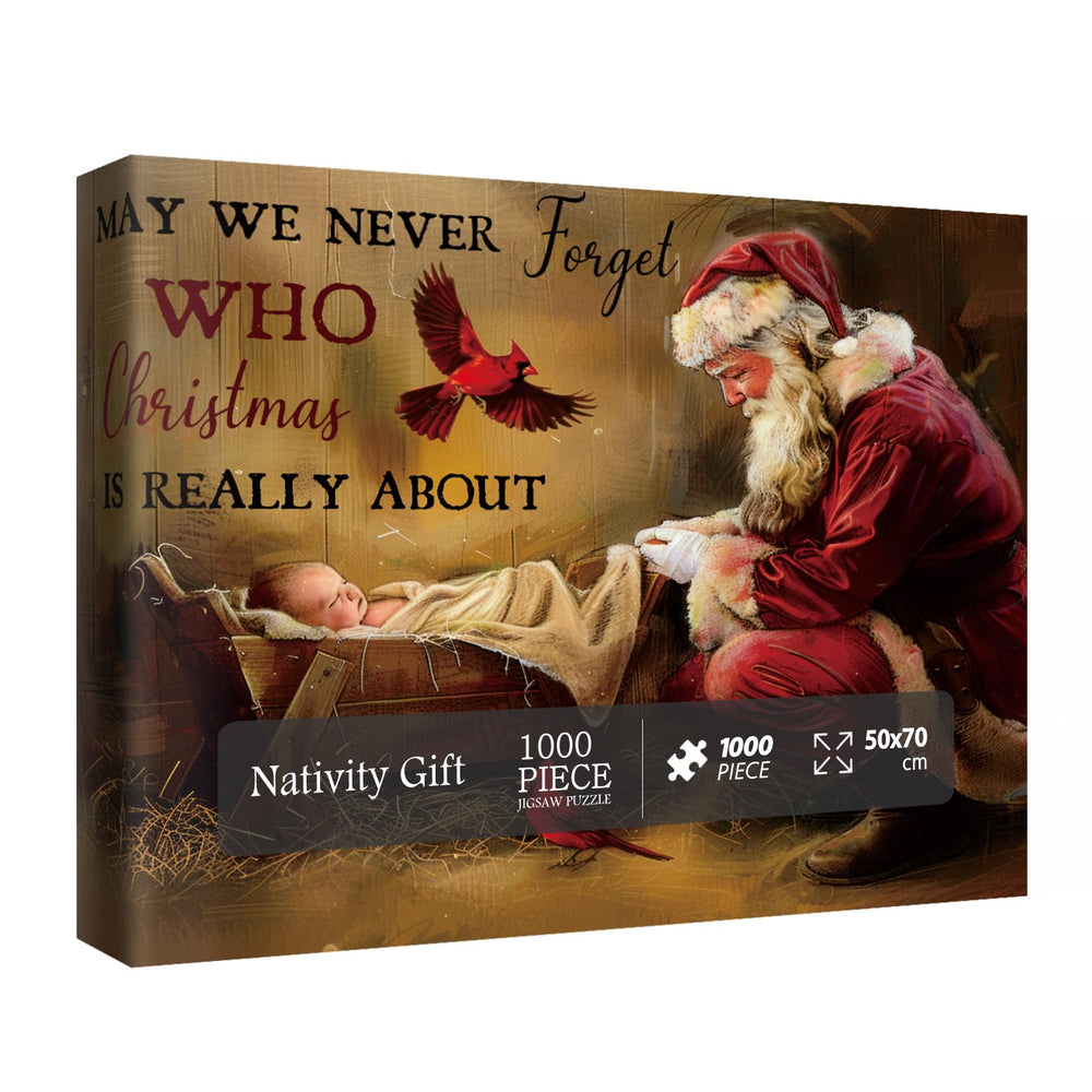 BBOLDIN Christmas Jesus Nativity puzzle shows a serene nativity scene for family puzzling.