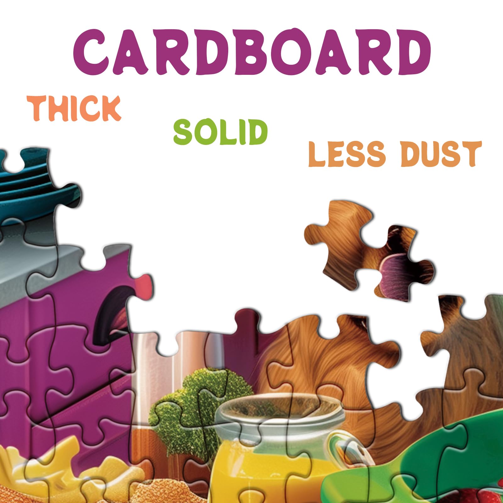 BBOLDIN colorful kitchen puzzle scene adding cheerful decor to dining areas