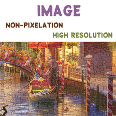 BBOLDIN Colorful sky and buildings puzzle highlights vivid art for decor